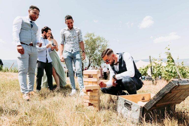 jeux géants vin d'honneur mariage